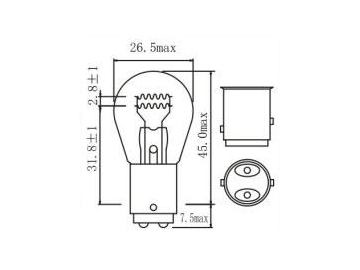 ﻿ مصابيح الإشارة  P21/5W 1157