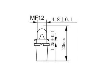 ﻿ لمبة لوحة عدادات السيارات  MF10, 11, 12, 14