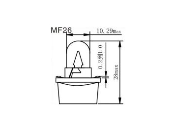 ﻿ مصباح لوحة عدادات السيارات  MF23, 25, 26, 30, T4