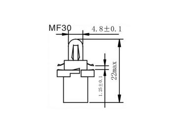 ﻿ مصباح لوحة عدادات السيارات  MF23, 25, 26, 30, T4