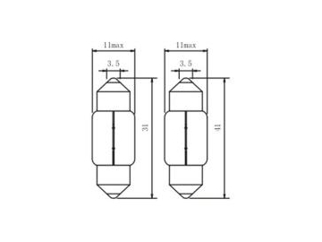 ﻿ مصباح المساعدة للسيارة الداخلية  T11 C5W