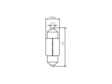 ﻿ مصباح المساعدة للسيارة الداخلية  T11 C5W