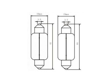 ﻿ مصباح المساعدة للسيارة الداخلية  T15 C21W