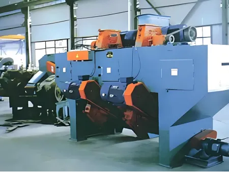 آلة السفع بالخردق نوع الشريط الفولاذي Banding Steel Shot Blasting Machine