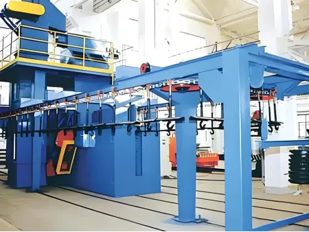 آلة السفع بالخردق ذات سلسلة النقل Chain Conveyor Shot Blasting Machine