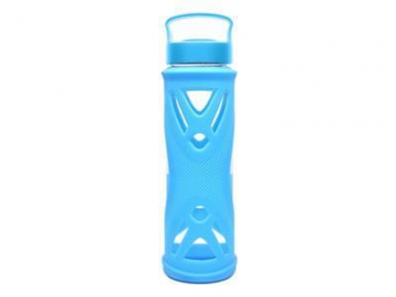 زجاجة ماء رياضية بغطاء قابل للحمل