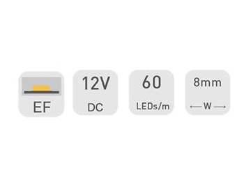 شريط إضاءة LED للإعلانات 8 ملم 12 فولت D460