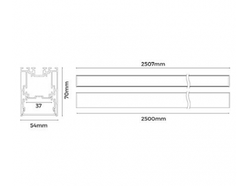 قطاعات ألومنيوم مصابيح LED خطية LS5470