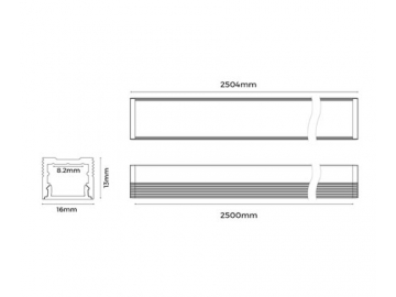 قطاعات ألومنيوم للمبات LED الأثاثات  LS1613(B)