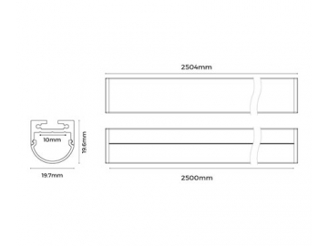 قطاعات ألومنيوم للمبات إضاءة LED الأثاثات  LS1911C(B)