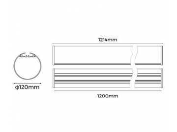 قطاعات ألومنيوم لمصباح LED أنبوبي LT120