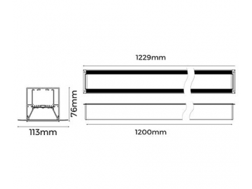 قطاعات ألومنيوم للمبات LED الداخلية LR70