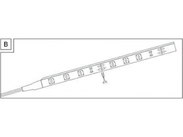 طقم شريط إضاءة ليد 3528 SMD أبيض دافئ