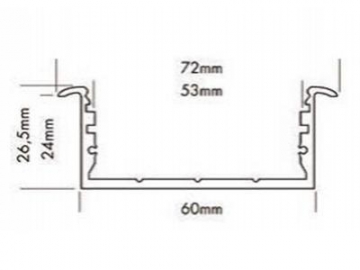 قطاعات ألومنيوم لشريط إضاءة LED بالتثبيت المتدرج