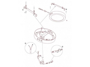 مصباح سقف LED دائري، إنارة سقفية ليد CET-130RS