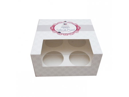 علب كب كيك، علب ورقية مطبوعة Paperboard Cupcake Box, Custom Printed Paper Box