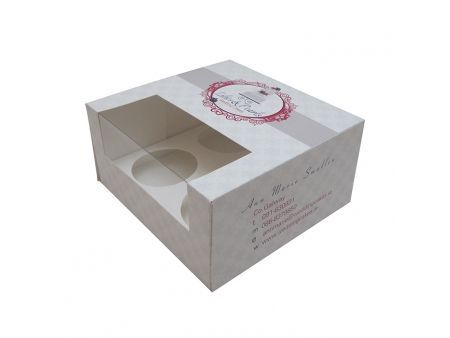 علب كب كيك، علب ورقية مطبوعة Paperboard Cupcake Box, Custom Printed Paper Box