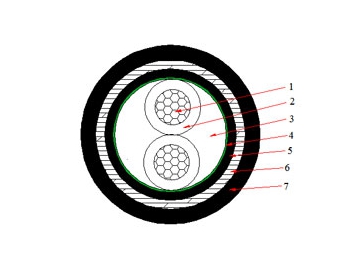 كابلات الجهد المنخفض المعزولة NAYBY من 0.6 إلى 1 ك.ف                     0.6/1 kV NAYBY Cable (AL/PVC/STA/PVC)