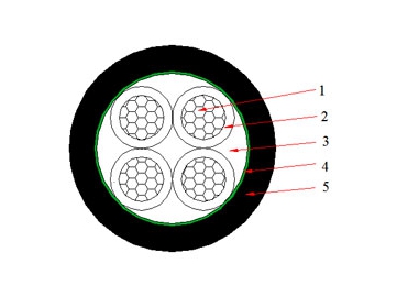 كابلات الجهد المنخفض المعزولة  NAYYمن 0.6 إلى 1 ك.ف                     0.6/1 kV NAYY Cable(AL/PVC/PVC)