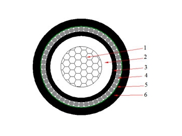 كابلات الجهد المنخفض المعزولة N2XRY من 0.6 إلى 1 ك.ف                     0.6/1 kV N2XRY Cable (CU/XLPE/SWA/PVC)