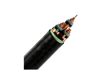 كابل معزول CU / XLPE / CTS / PVC، بجهد من 6 إلى 30 كيلو فولت                     Three Core Cable (CU/ XLPE/CTS/PVC)