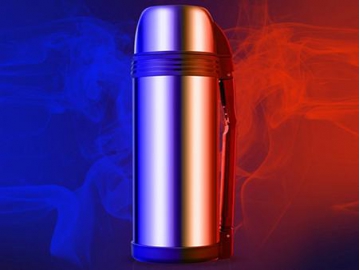 ترمس ماء حافظ للحرارة ستانلس ستيل مع مقبض يد  Stainless Steel Vacuum Flask Thermos with Handle