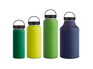 ترمس حافظ للحرارة ستانلس ستيل بطبقة مزدوجة مع غطاء قابل للحمل  Stainless Steel Double Wall Vacuum Flask with Portable Handle