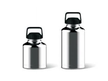 حافظة مشروبات وماء شعير من فولاذ مقاوم للصدأ مع غطاء قابل للحمل  Stainless Steel Beer Growler with Portable Handle