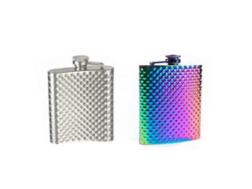 قارورة جيب ستانلس ستيل ذات سطح ترترة  Stainless Steel Flask with Hammered Finish