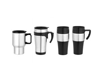 قدح حافظ للحرارة من ستانلس ستيل مع غطاء قابل للحمل  Stainless Steel Thermos Insulated Tumbler with Portable Handle