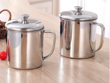 مج قهوة وشاي ستانلس ستيل مع غطاء  Stainless Steel Tea & Coffee Mug with Lid