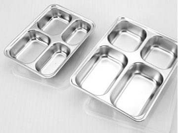 صحن مقبلات مقسم من ستانلس ستيل 304  304 Stainless Steel Compartment Tray