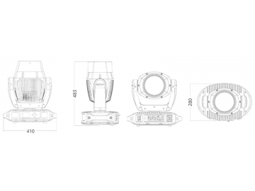 كشاف LED برأس متحرك موديل SS673XCE  LED Moving Head light