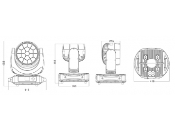 كشاف LED برأس متحرك موديل SS672XCEM  LED Moving Head light