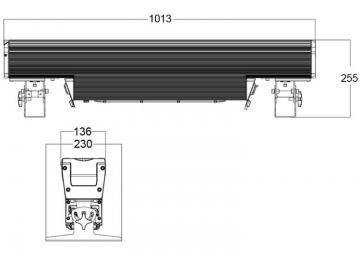 كشاف ليد بار للإضاءة النقطية للمسرح موديل SS361XALM  LED Spot Light Bar