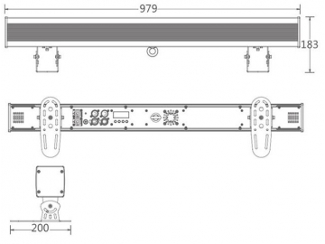 كشاف ليد بار لإضاءة المسرح موديل SS360XCE  LED Bar Light