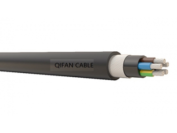 كابل ألومنيوم متعدد القلوب معزول PVC مغلف PVC، كابل مدرع AL/PVC/PVC/SWA/PVC 0.6/1kV Multicore Core Armored Cable