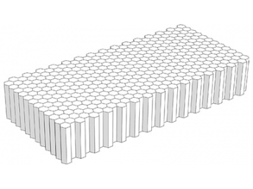 طبقة الألمنيوم العازلة بهندسة خلايا النحل  Aluminium Honeycomb Core