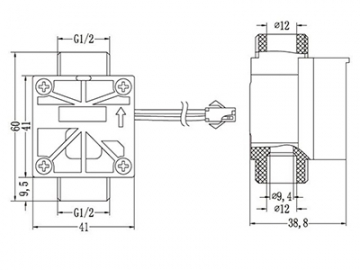 حساس تدفق الماء قلاب     Flap Water Flow Switch