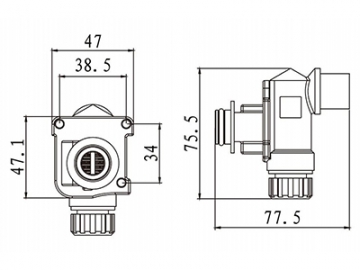 صمام تحكم وحساس درجة حرارة المياه الداخلة    Inlet Control Valve and Temperature Probe