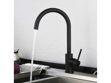 خلاط مطبخ بمقبض واحد بمظهر أسود مطفي SW-KF009                     Kitchen Faucet