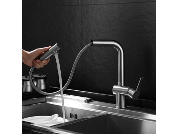 خلاط مطبخ مقبض واحد بمظهر الكروم المصقول SW-KFS006                     Kitchen Faucet