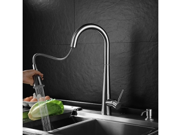 خلاط مطبخ مقبض واحد بفوهة قابل للسحب SW-KFS005                     Kitchen Faucet