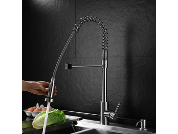 خلاط مطبخ بعنق حلزوني وفوهة قابل للسحب SW-KFS001                     Kitchen Faucet