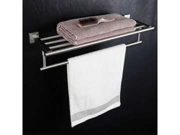 رف مناشف حمام بتصميم مربع SW-TS004                     Square Towel Rack Shelf For Bathroom