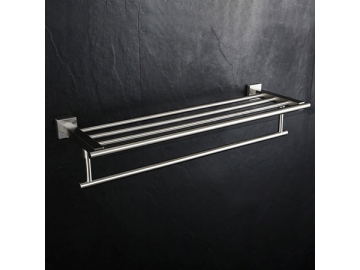 رف مناشف حمام بتصميم مربع SW-TS004                     Square Towel Rack Shelf For Bathroom