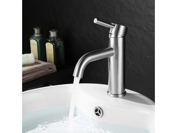 خلاط مغسلة بمقبض واحد بفوهة مقوسة SW-BSS001(1)                     Single handle Sink Faucet