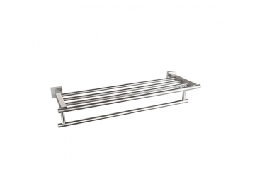 رف مناشف حمام بتصميم مربع SW-TS004                     Square Towel Rack Shelf For Bathroom