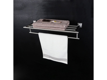 رف مناشف حمام بتصميم مربع SW-TS004                     Square Towel Rack Shelf For Bathroom