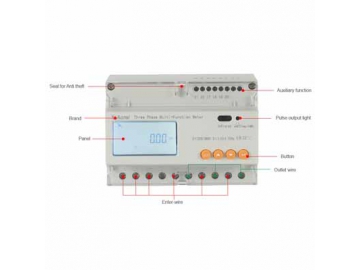 عداد كهرباء يركب على سكة DIN موديل ADL3000-E                                             DIN Rail Energy Meter